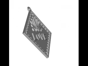 pendant love 3d stl 3D Print Model