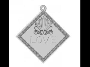 pendant love 3d stl 3D Print Model