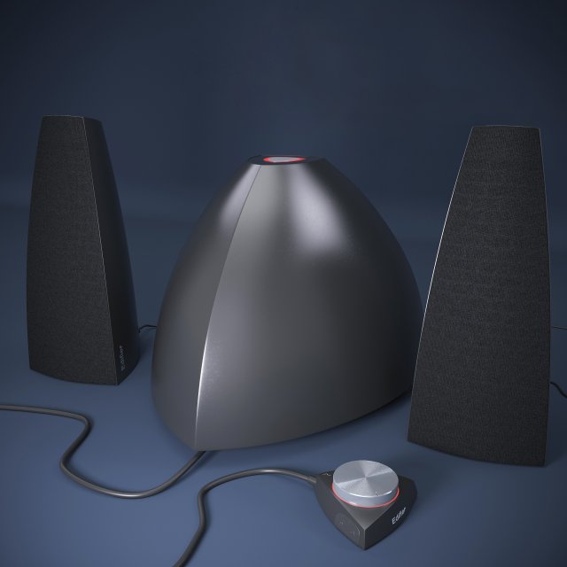 acoustic system edifier e3350 3D Model .c4d .max .obj .3ds .fbx .stl .blend 