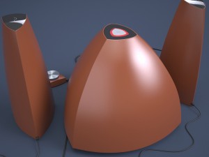 acoustic system edifier e3350 3D Model