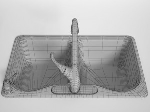 kitchen faucet and sink kohler Model 3D