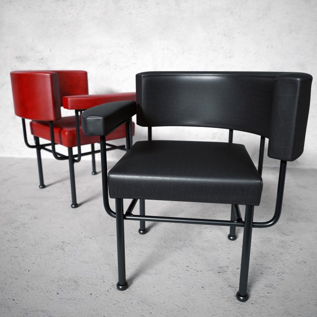 stellar works cotton club chair 3D Model .c4d .max .obj .3ds .fbx .stl .blend 