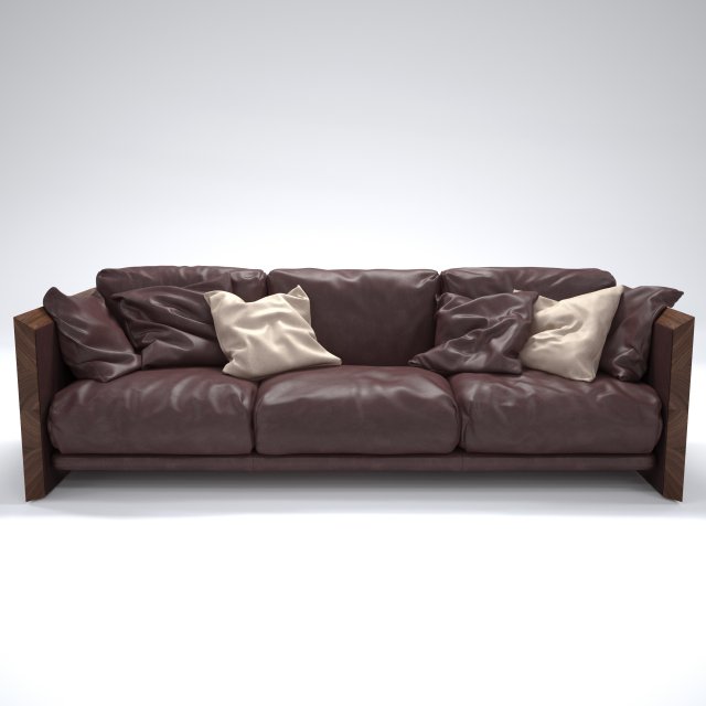 riva soft wood sofa 3Dモデル .c4d .max .obj .3ds .fbx .stl .blend 