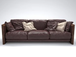 रीवा नरम लकड़ी का सोफा 3D मॉडल