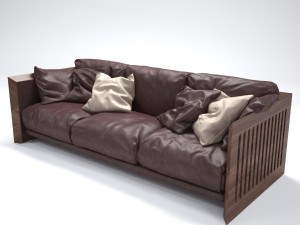 riva soft wood sofa 3Dモデル