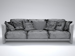 riva soft wood sofa 3Dモデル