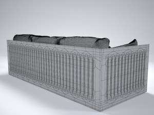 riva soft wood sofa 3Dモデル