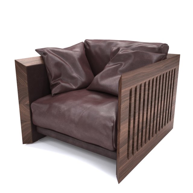 riva soft wood armchair 3D 모델 .c4d .max .obj .3ds .fbx .stl .blend 