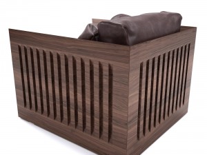 riva soft wood armchair 3D 모델