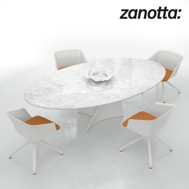 swivel armchair liza 2273 and elica table 3D 模型 .c4d .max .obj .3ds .fbx .stl .blend 