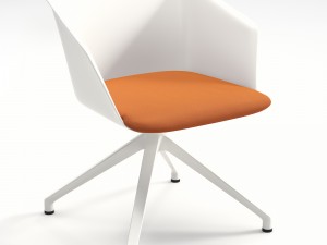 swivel armchair liza 2273 and elica table 3D 模型