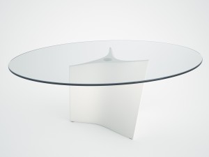swivel armchair liza 2273 and elica table 3D 模型
