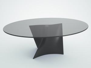 swivel armchair liza 2273 and elica table 3D 模型