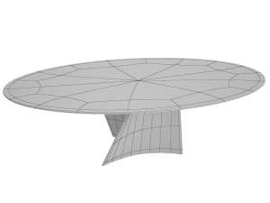 swivel armchair liza 2273 and elica table 3D 模型
