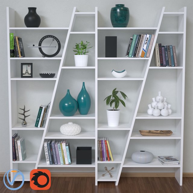 delta composition shelving unit Model 3D .c4d .max .obj .3ds .fbx .stl .blend 