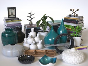 delta composition shelving unit Model 3D