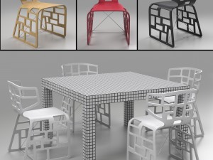 crassevig ole and zanotta quaderna Modèle 3D