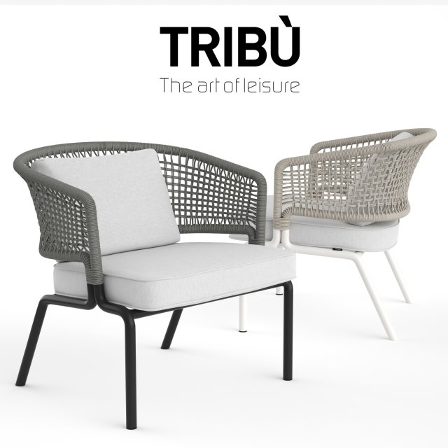tribu contour clubchair Model 3D .c4d .max .obj .3ds .fbx .stl .blend 
