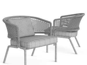 tribu contour clubchair Model 3D