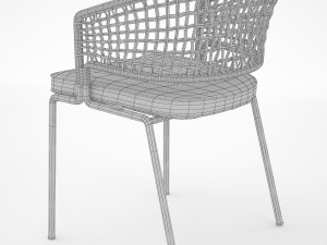 tribu contour armchair and illum table 3Dモデル
