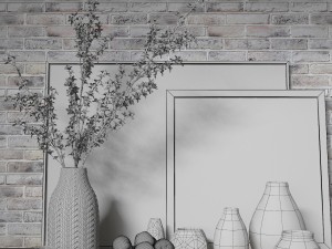 crate and barrel vases 3Dモデル