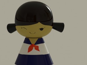 kokeshi 3Dモデル