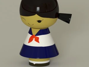 kokeshi 3D Model