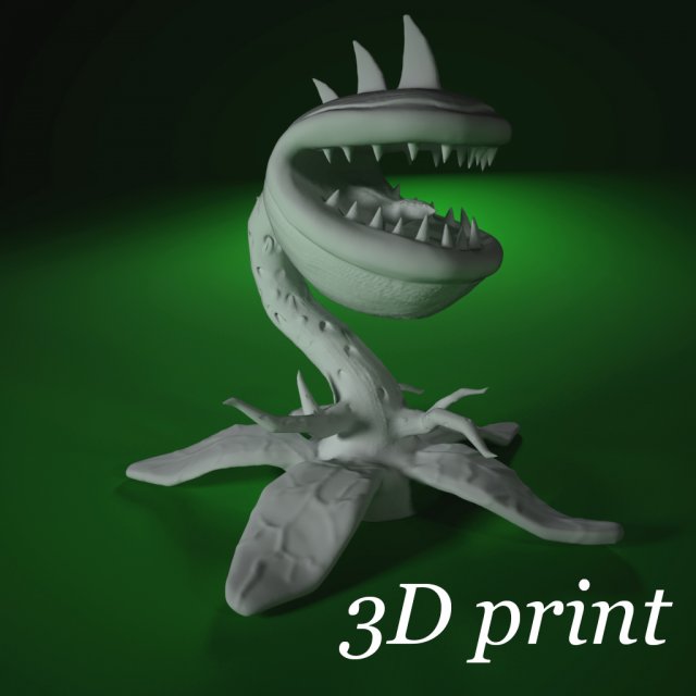 plant monster vs zombies Modèles 3D en vedette .c4d .max .obj .3ds .fbx .stl .blend 