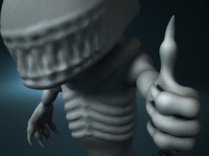 alien 3D Print Model