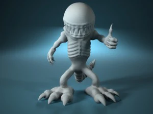 alien 3D Print Model
