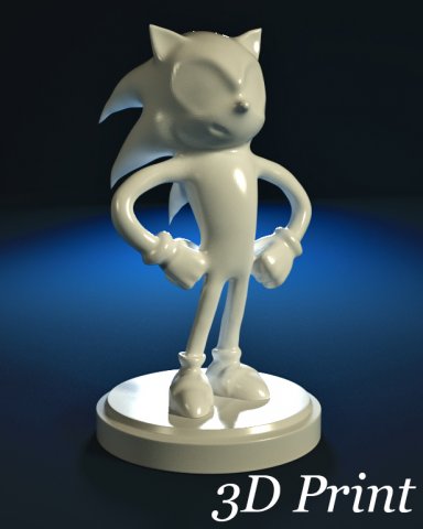 sonic Modèles 3D en vedette .c4d .max .obj .3ds .fbx .stl .blend 