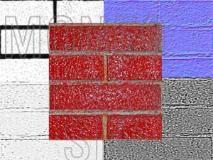 red glossy wall bricks Tekstur CG