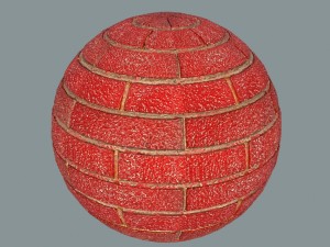 red glossy wall bricks Tekstur CG