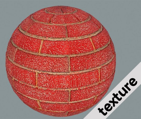 red glossy wall bricks Tekstur CG .c4d .max .obj .3ds .fbx .stl .blend 