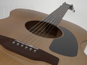 acoustic guitar 3D-Modell