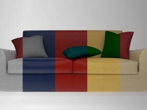 couch multicolor Model 3D