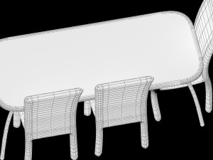 table and chairs 3D Model