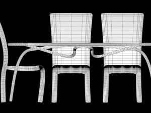 table and chairs 3D Model
