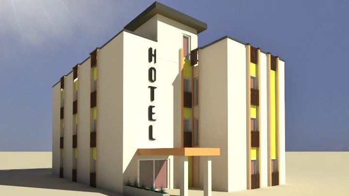 generic hotel 3D Model .c4d .max .obj .3ds .fbx .stl .blend 
