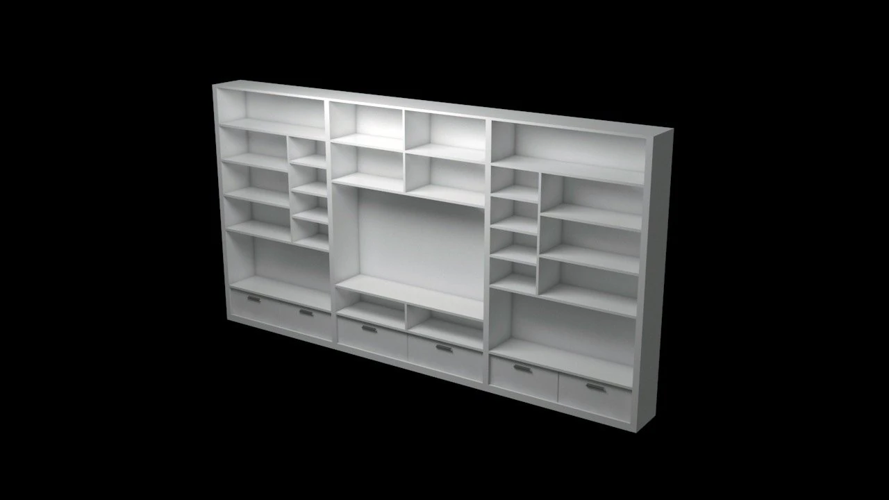 library low poly 3D Model .c4d .max .obj .3ds .fbx .stl .blend