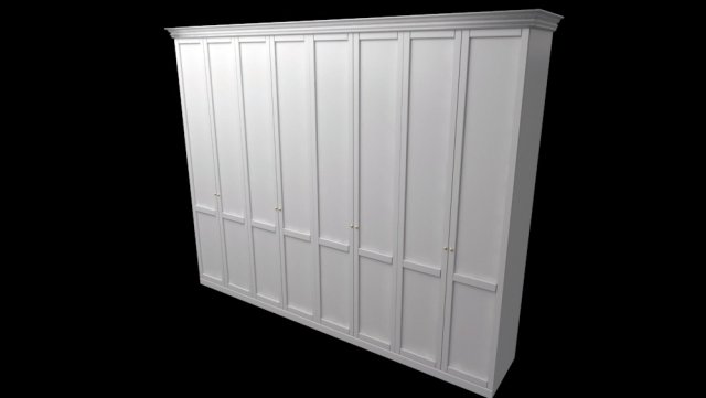 wardrobe low poly 3D मॉडल .c4d .max .obj .3ds .fbx .stl .blend 