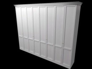 wardrobe low poly 3Dモデル
