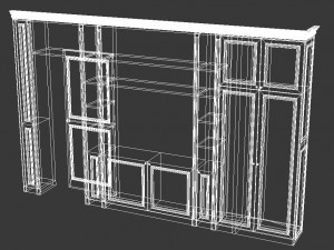 library - closet with sliding door 3D 모델