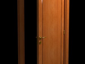 wooden door hq 3D 模型