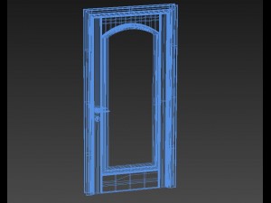 wooden door hq 3D 模型