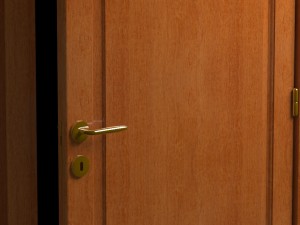 wooden door hq 3D 模型