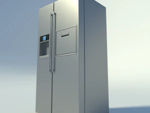 two doors frigider 3D Model