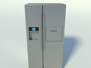two doors frigider 3D 模型