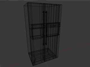 two doors frigider 3D 模型