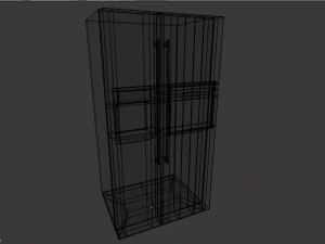 two doors frigider 3D Model